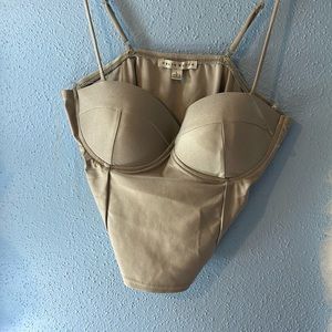 Silver corset top from Haute Monde size Large🩶